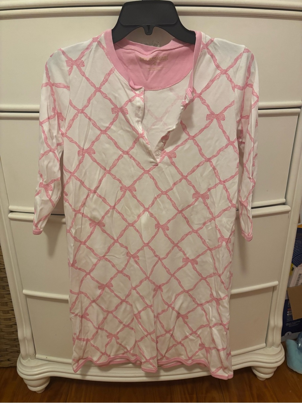 The Beaufort Bonnet Company Pink and White Bow-Print Tunic Top